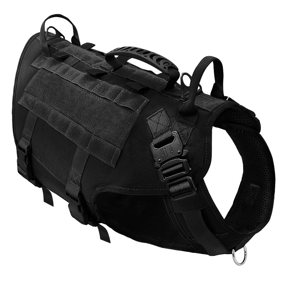 KFX-4859709 Tactical Dog Outdoor Vest Suit - Padded Nylon, Water Resistant, Available in Brown, Black, and Green