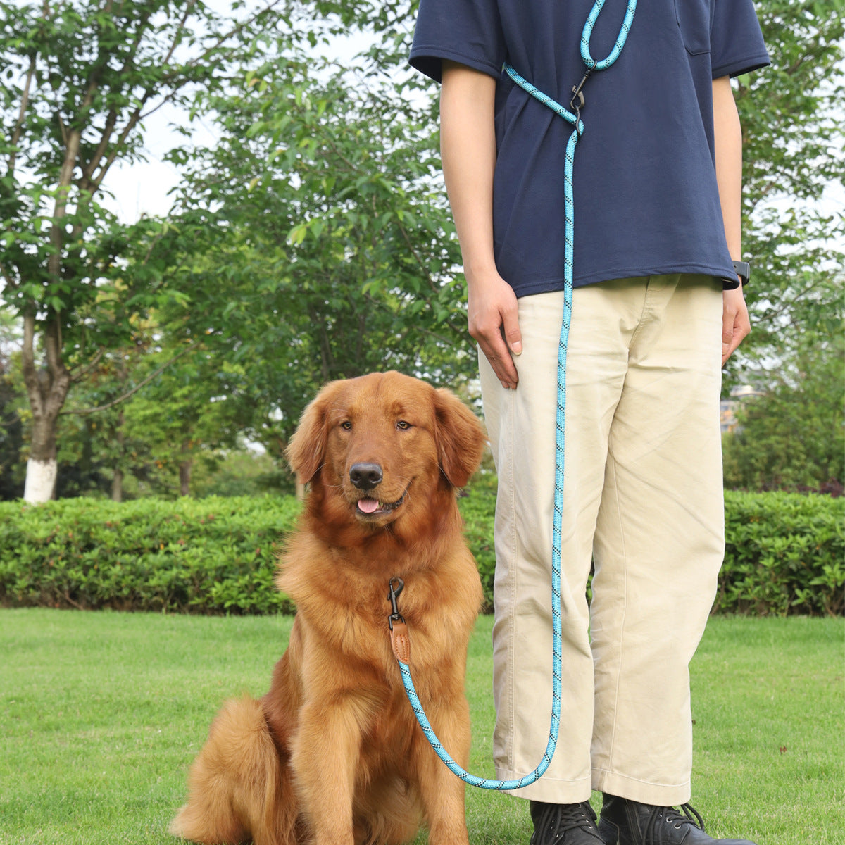 KFX-4860221 Adjustable Reflective Pet Hand Holding Rope - Versatile Polyester Leash in Multiple Colors