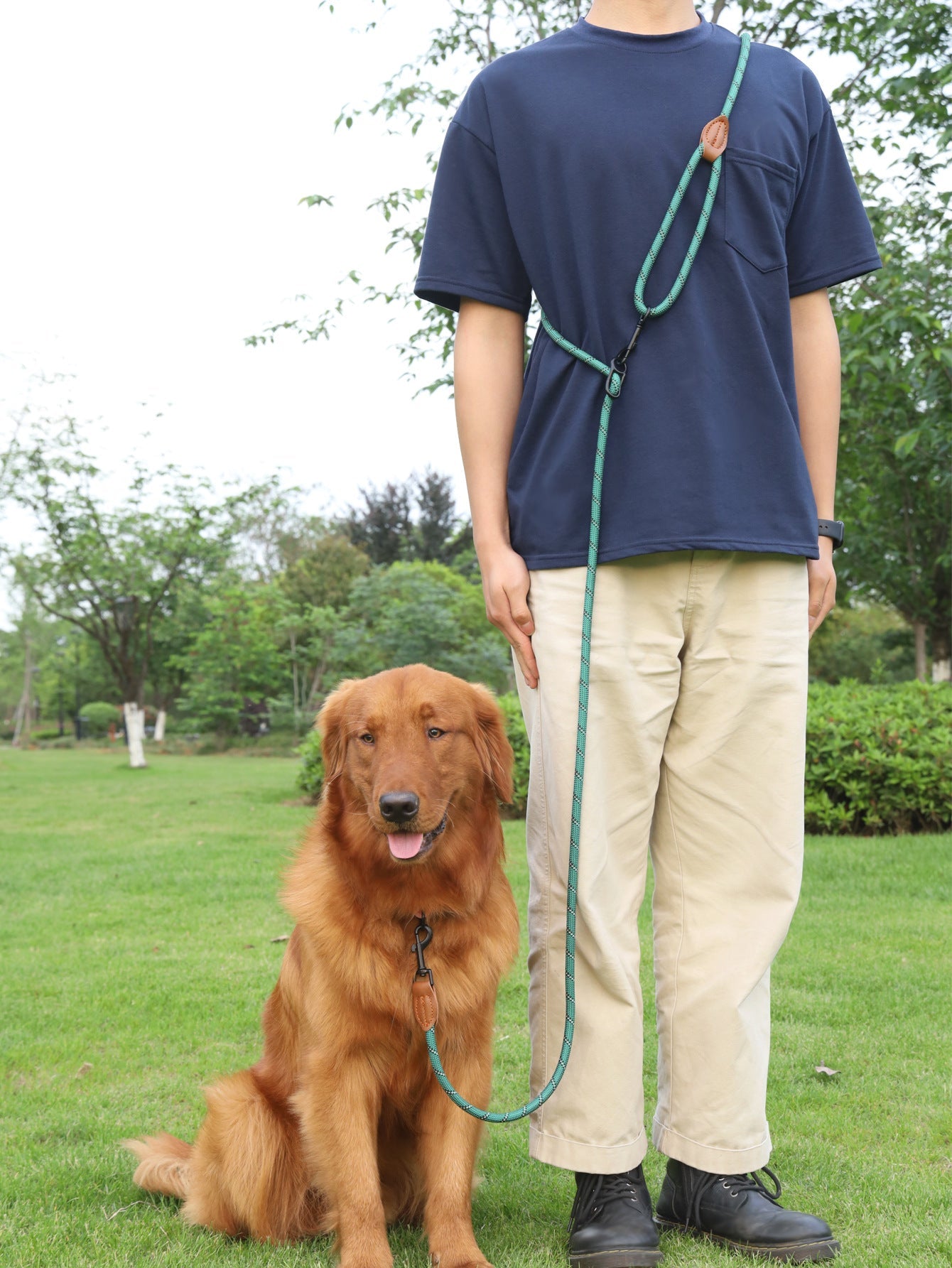 KFX-4860221 Adjustable Reflective Pet Hand Holding Rope - Versatile Polyester Leash in Multiple Colors
