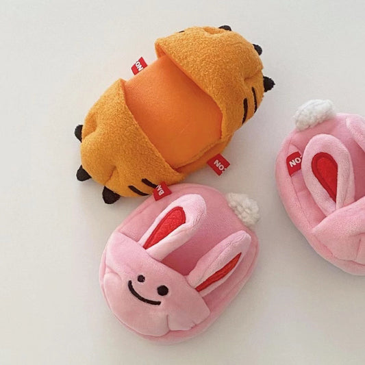 KFX-4861245 Cute Sniffing Sound Plush Tiger Slippers for Pets