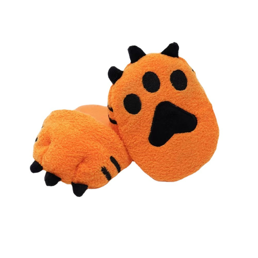 KFX-4861245 Cute Sniffing Sound Plush Tiger Slippers for Pets