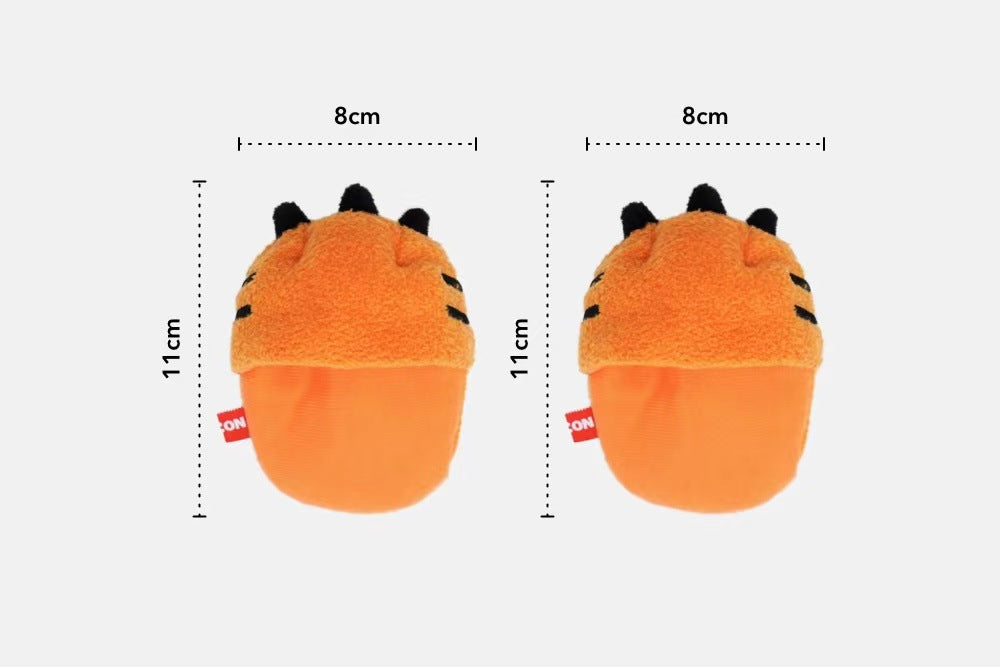 KFX-4861245 Cute Sniffing Sound Plush Tiger Slippers for Pets