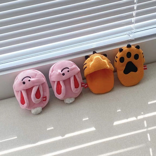 KFX-4861245 Cute Sniffing Sound Plush Tiger Slippers for Pets
