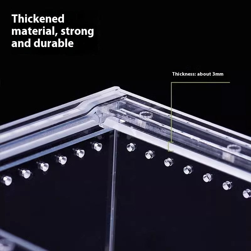 KFX-4861885 Acrylic High Permeability Feeding Box for Reptiles - Multiple Sizes Available