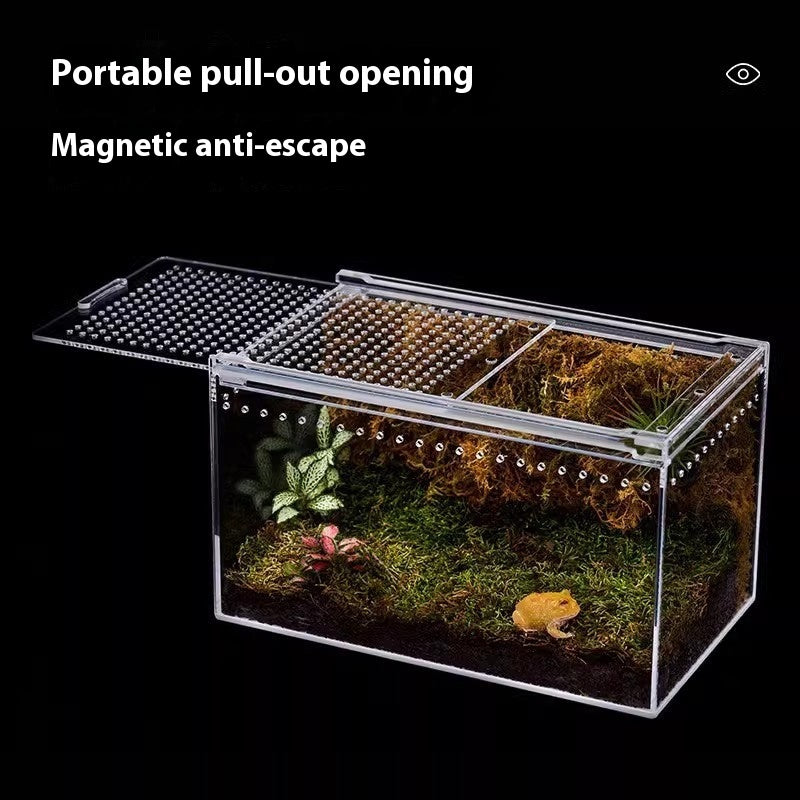 KFX-4861885 Acrylic High Permeability Feeding Box for Reptiles - Multiple Sizes Available