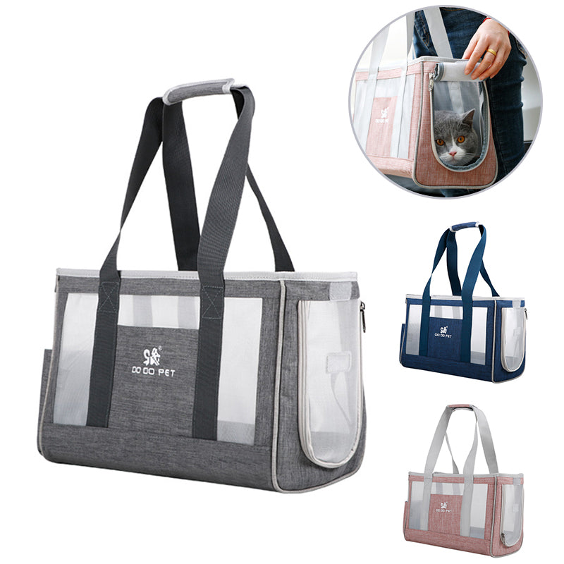 KFX-4862653 Durable Breathable Pet Carrier Backpack for Cats and Dogs - Large Capacity Travel Bag