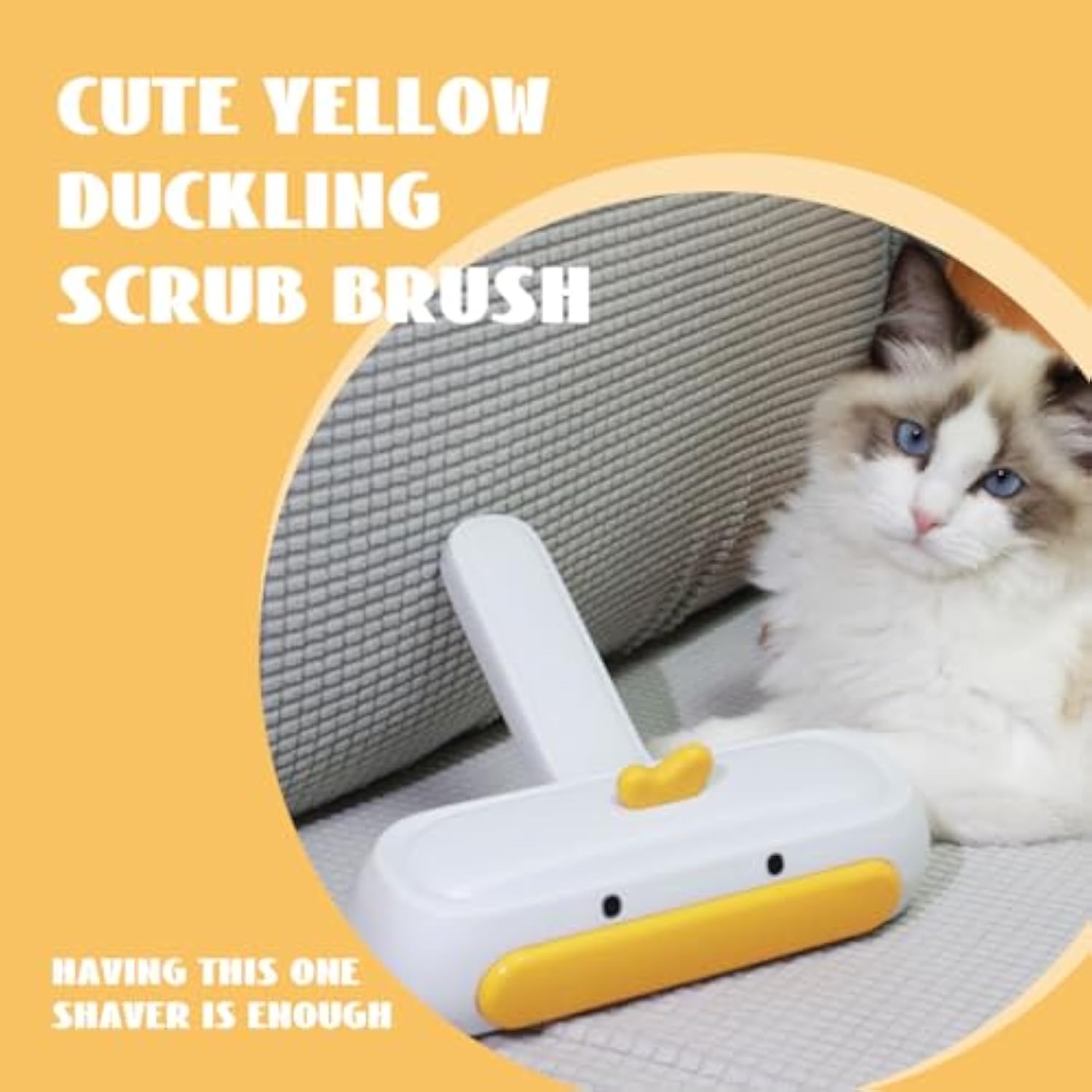 KFX-4863677 Portable Pet Hair Remover with Cute Design for Effortless Fur Removal on Any Surface