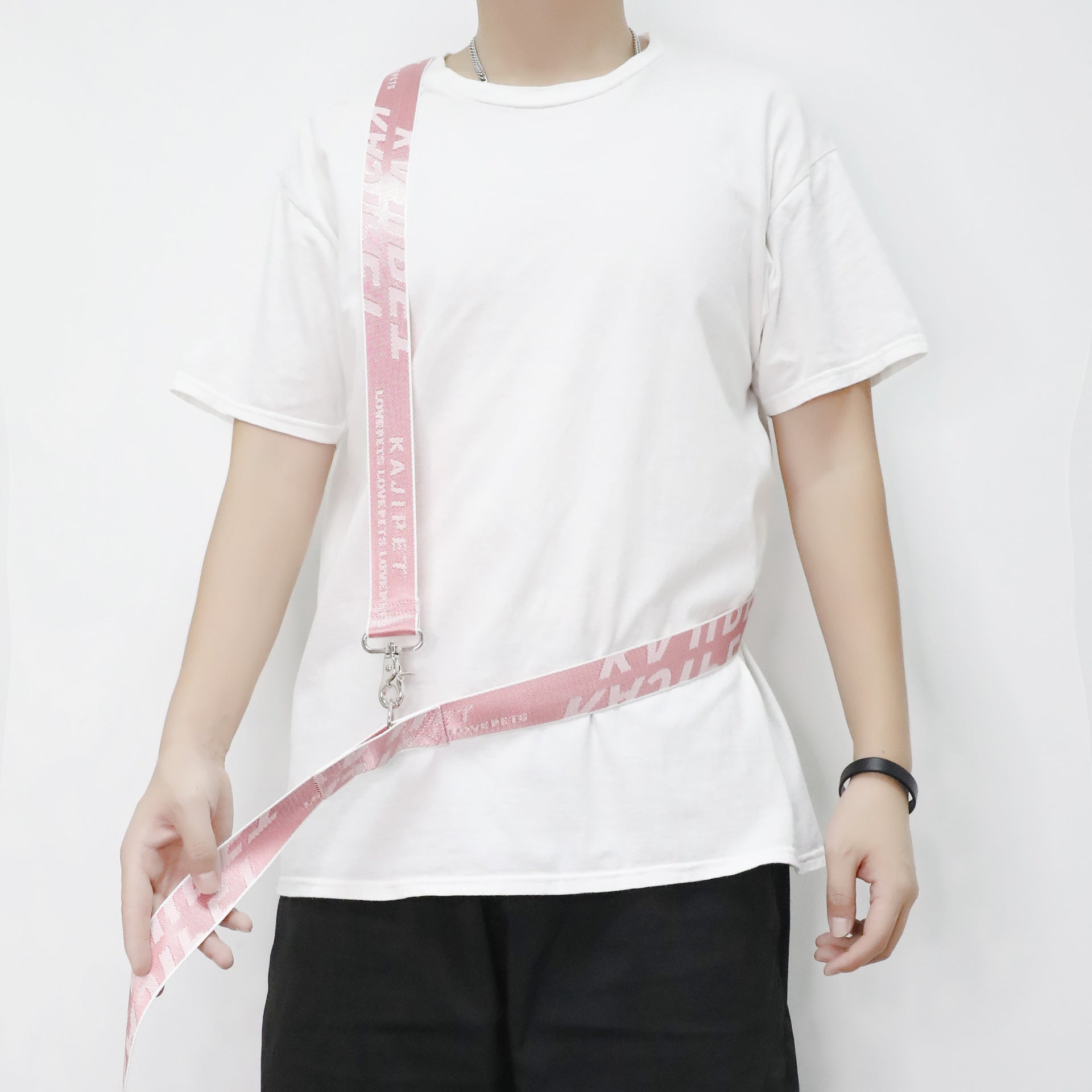 KFX-4865981 Multifunctional Pet Shoulder Belt with Traction Rope - Durable Nylon, Adjustable Length, Various Colors