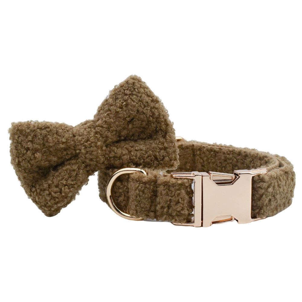 KFX-4867645 Brown Pet Supplies Three-Piece and Four-Piece Rope and Bow Pet Necklet Set