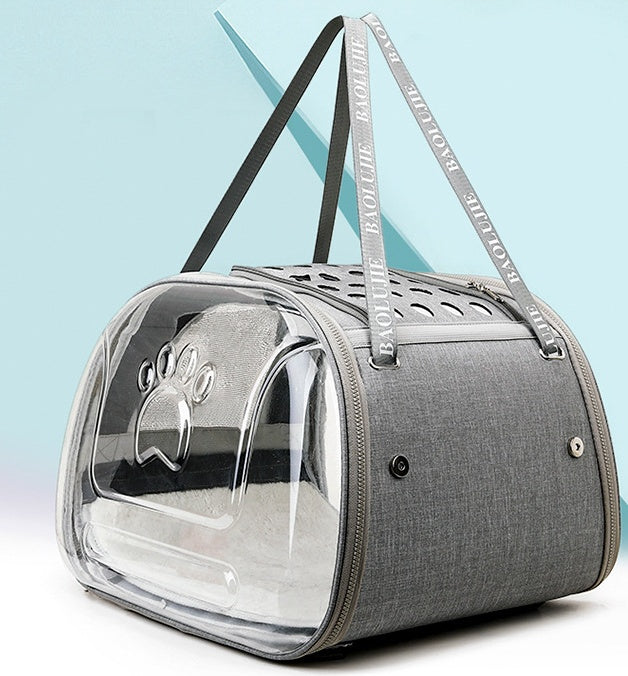 KFX-4868413 Multifunctional Transparent Pet Backpack for Cats and Dogs, Medium Soft Design