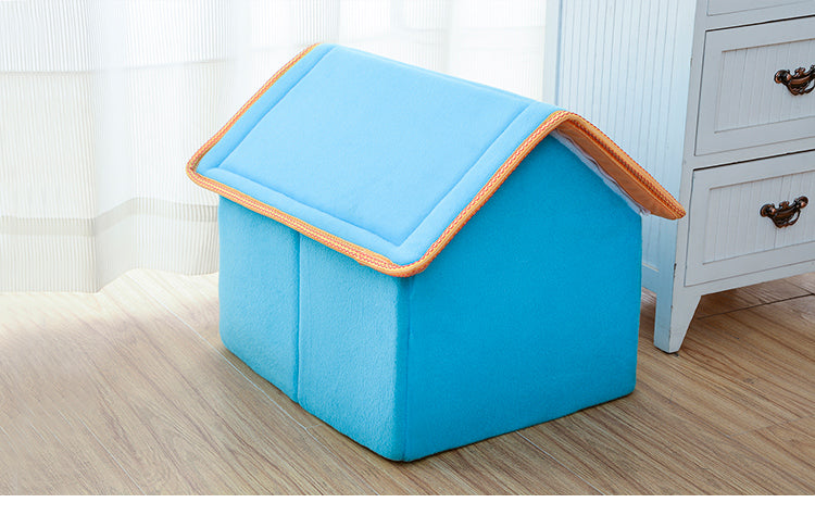 KFX-4870205 Cozy Non-Slip Pet Folding Bed with Breathable Sponge and Cotton Fabric - Multiple Sizes Available
