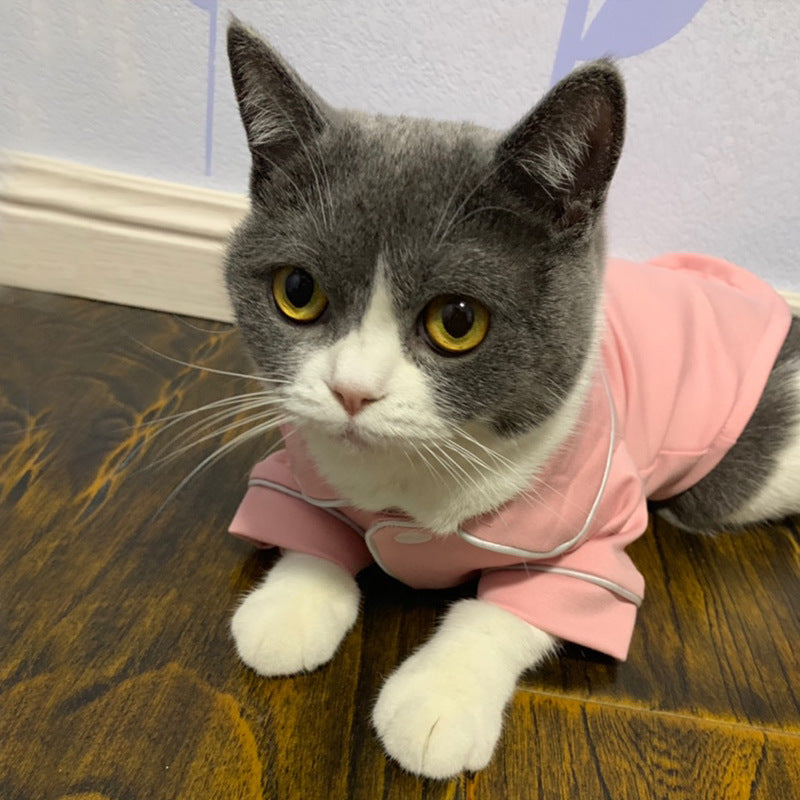 KFX-4870333 Summer Cat Dress - Casual Pajamas for Feline Comfort in Various Sizes