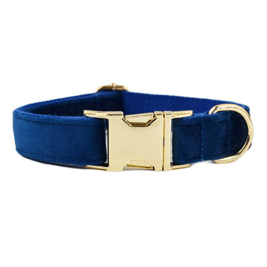 KFX-4871229 Stylish Velvet Pet Collar and Traction Rope Set with Bow and Flower Accessories