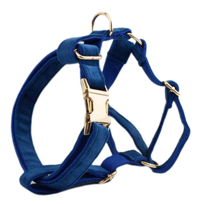 KFX-4871229 Stylish Velvet Pet Collar and Traction Rope Set with Bow and Flower Accessories