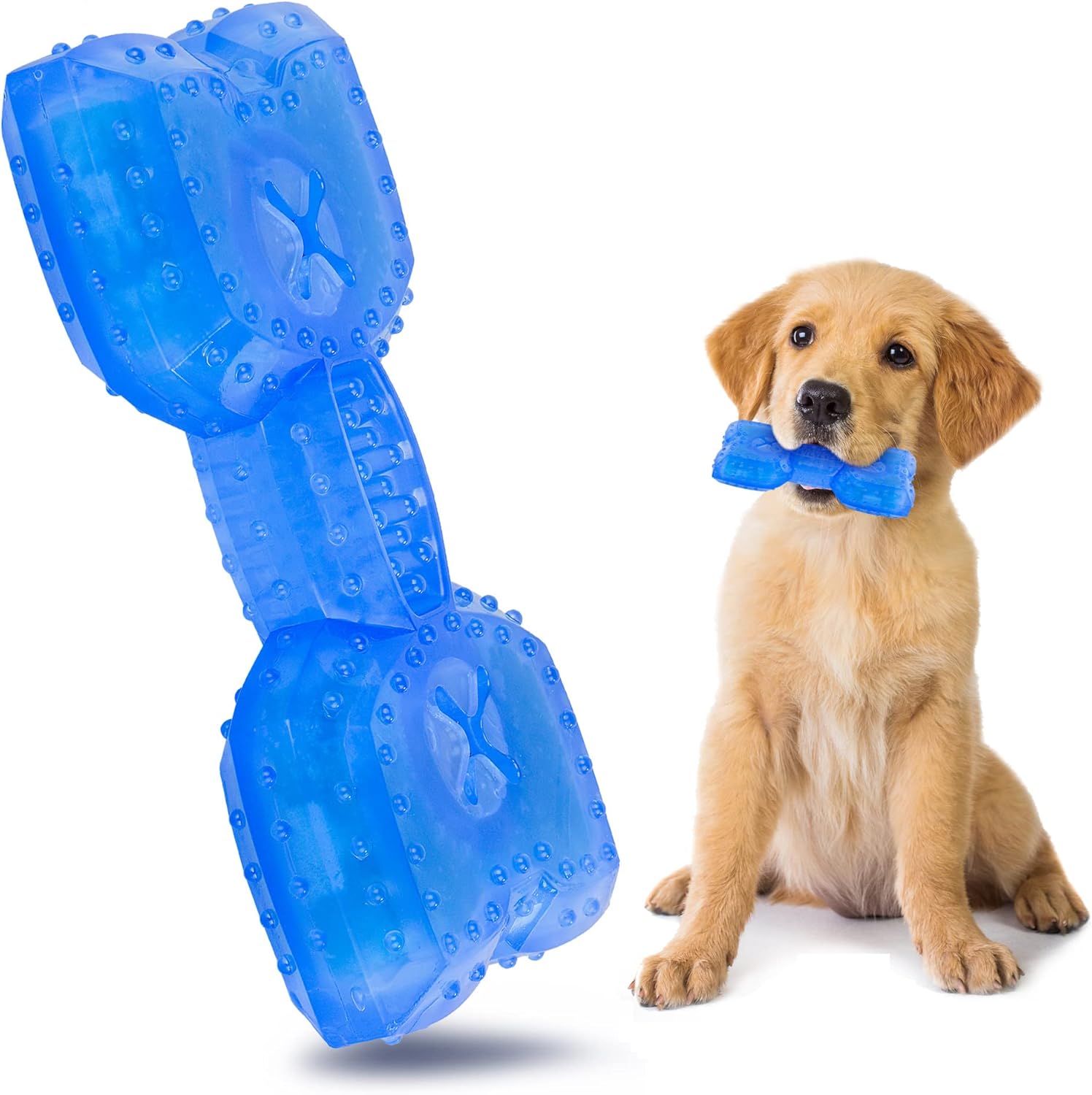 KFX-4873405 Cooling Teether Chew Toy for Dogs - Freezable Non-Toxic Puppy Dental Health Toy