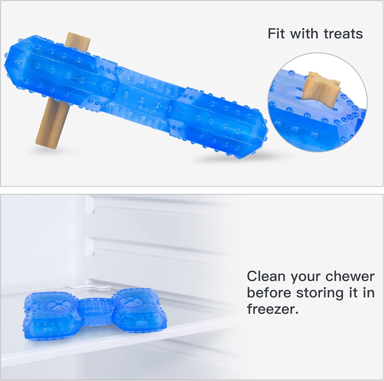 KFX-4873405 Cooling Teether Chew Toy for Dogs - Freezable Non-Toxic Puppy Dental Health Toy