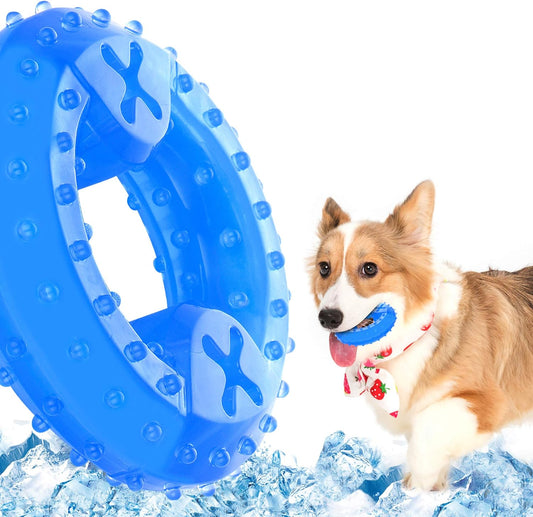 KFX-4873405 Cooling Teether Chew Toy for Dogs - Freezable Non-Toxic Puppy Dental Health Toy