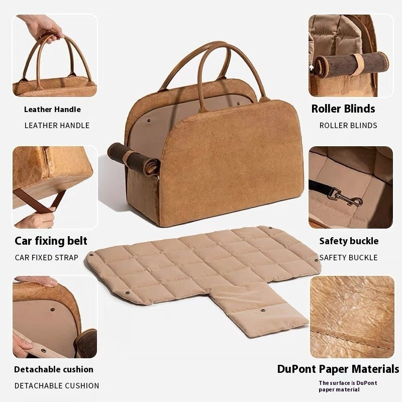 KFX-4874173 Portable Brown Dog Diaper Bag for Travel and Pet Car Kennel Storage