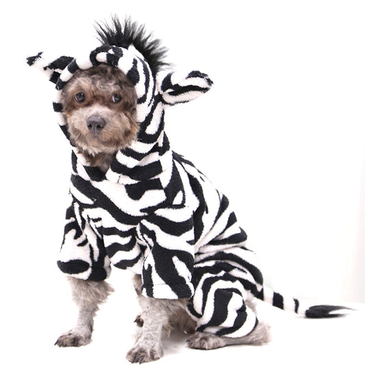 KFX-4874301 Flannel Transformation Clothes for Pets - Warm Coral Fleece Outfit for Dogs and Cats