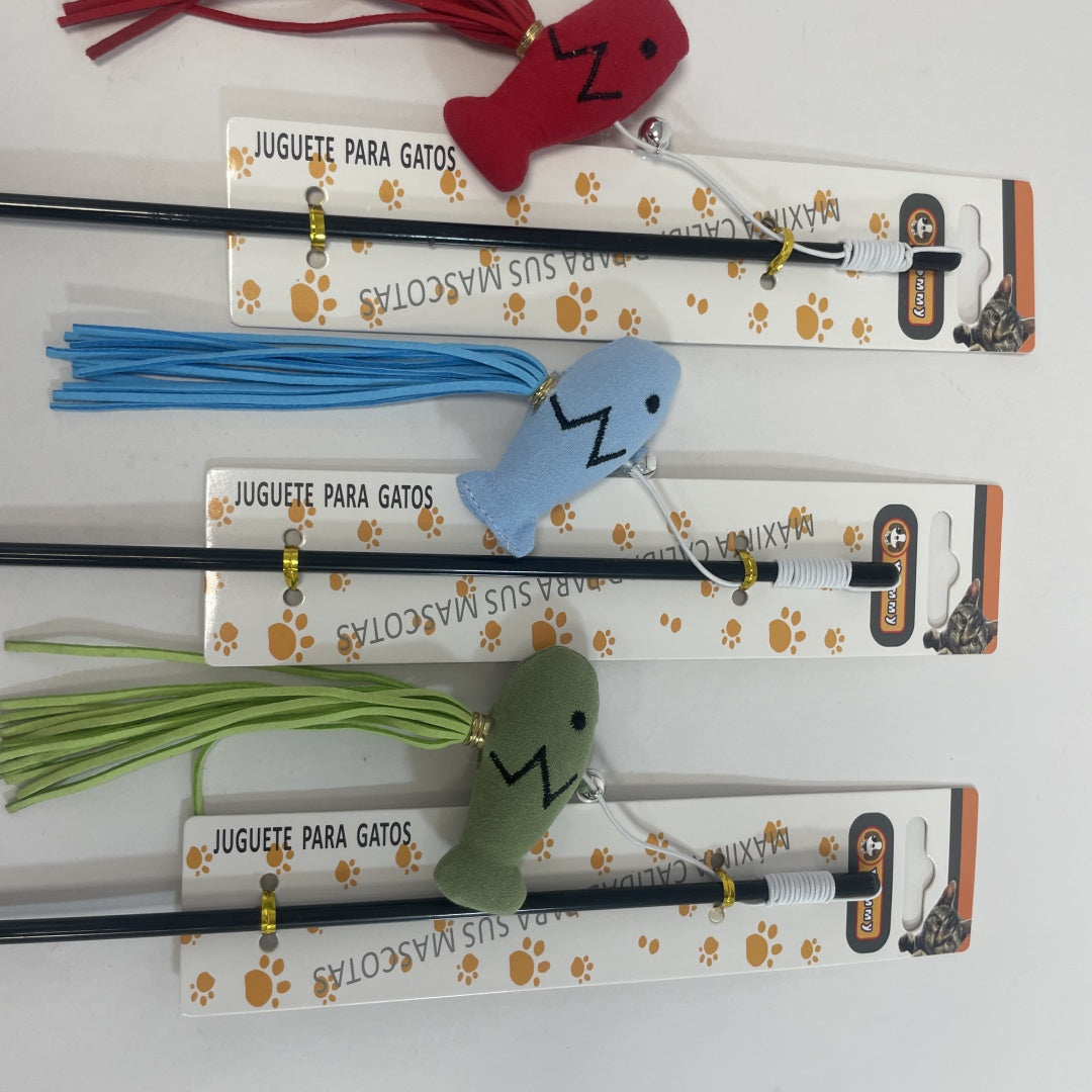 KFX-4878525 Interactive Cat Fishing Rod Teaser Toy for Engaging Playtime