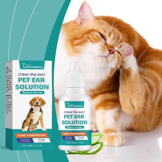 KFX-4879549 Pet Ear Cleaning and Decontamination Solution - 30ML Wash for Cats and Dogs