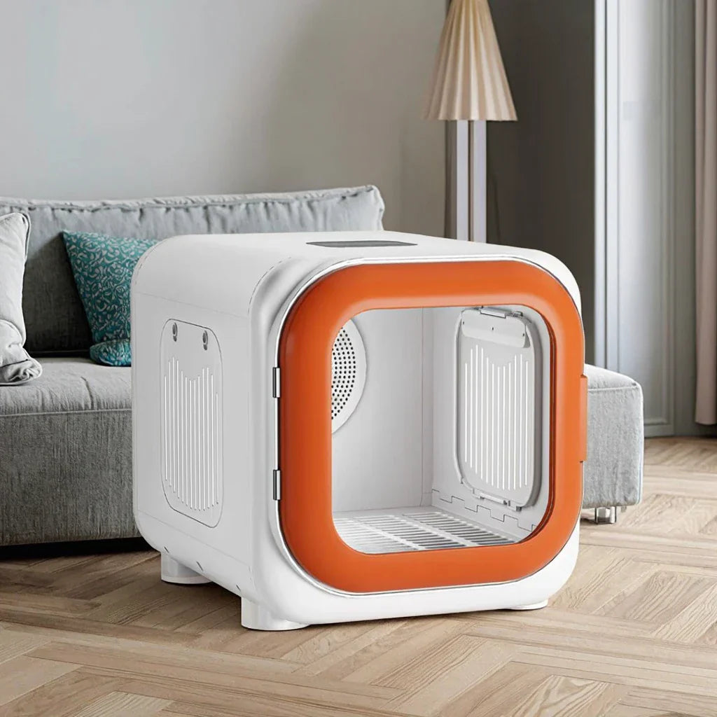 KFX-488275 Eco-Friendly Automatic Pet Hair Dryer Box for Dogs and Cats - Quiet Operation, Temperature Control, 220V