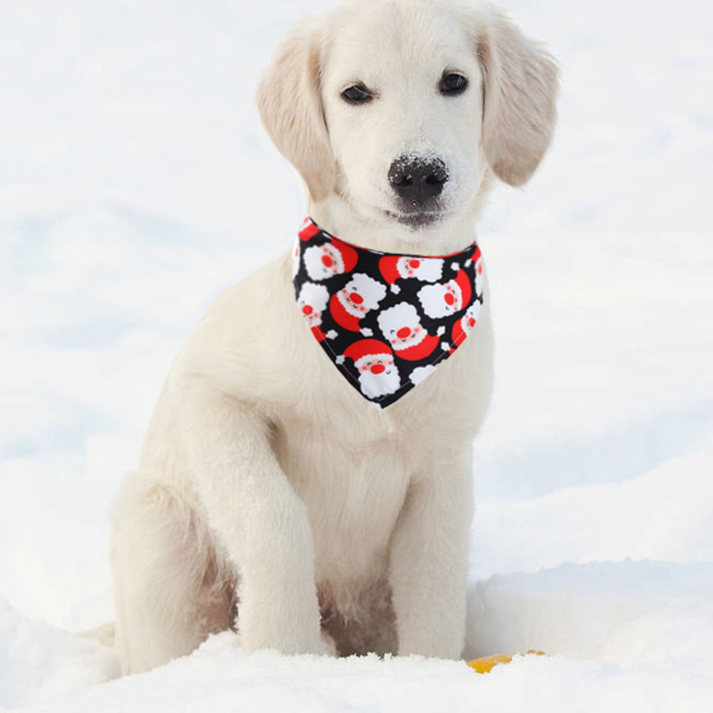 KFX-4884029 Stylish Christmas Pet Scarf for Dogs and Cats - Festive Designs Available, Neck Size 20-46CM