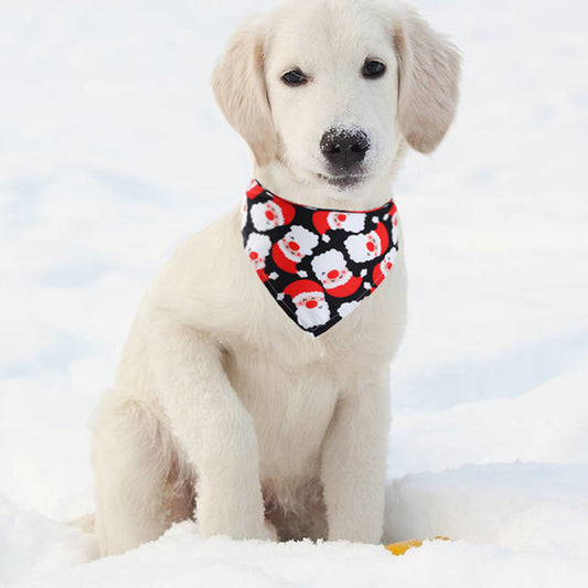 KFX-4884029 Stylish Christmas Pet Scarf for Dogs and Cats - Festive Designs Available, Neck Size 20-46CM