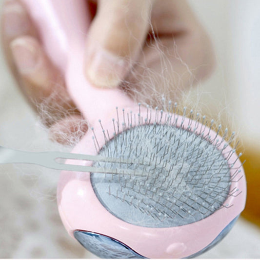 KFX-4889021 Pet Grooming Comb with Long and Short Needle Design for Gentle Hair Detangling and Skin Protection