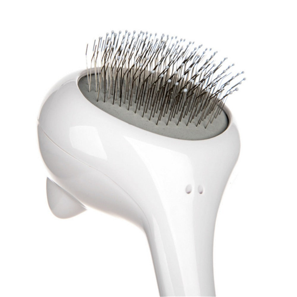 KFX-4889021 Pet Grooming Comb with Long and Short Needle Design for Gentle Hair Detangling and Skin Protection
