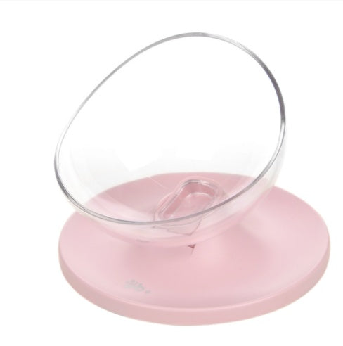KFX-4889405 Adjustable Three-Angle Cat Bowl - Small Size in White, Pink, and Blue
