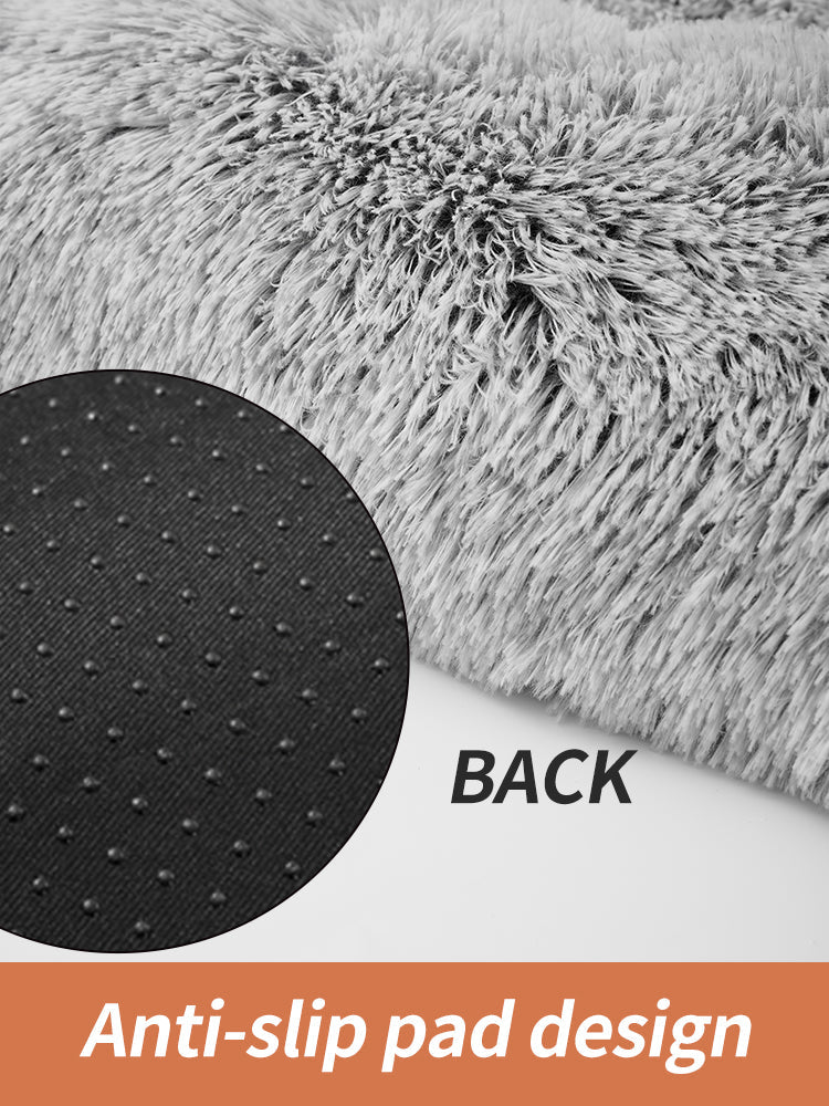 KFX-4890685 Plush Portable Large Dog Sofa Bed - Washable Pet Kennel with Sleep Protector