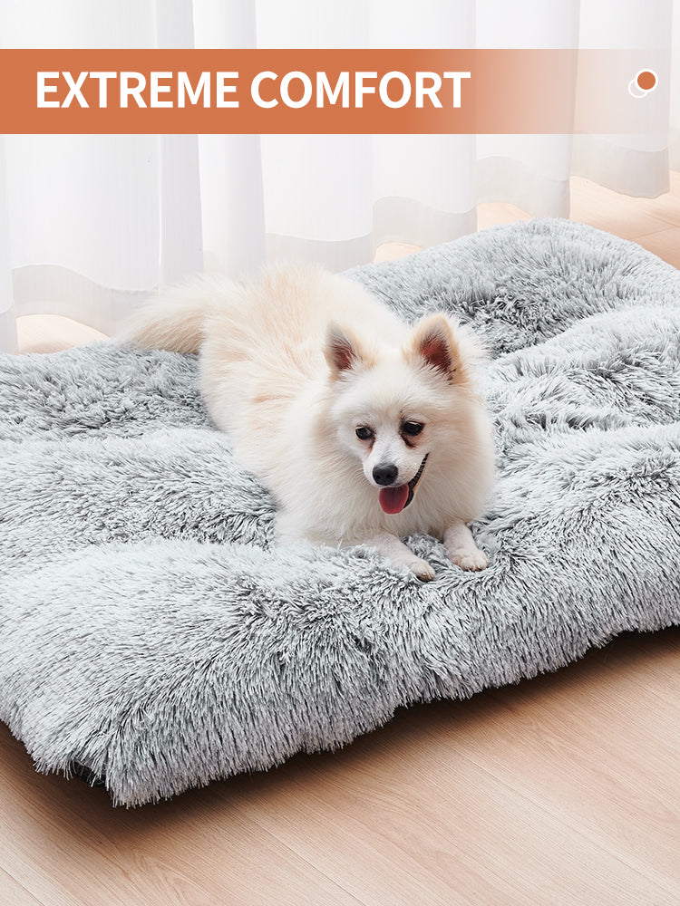 KFX-4890685 Plush Portable Large Dog Sofa Bed - Washable Pet Kennel with Sleep Protector