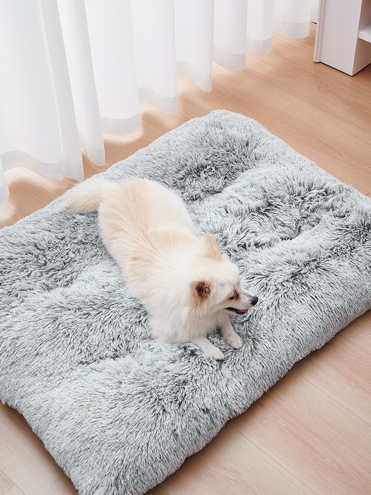 KFX-4890685 Plush Portable Large Dog Sofa Bed - Washable Pet Kennel with Sleep Protector