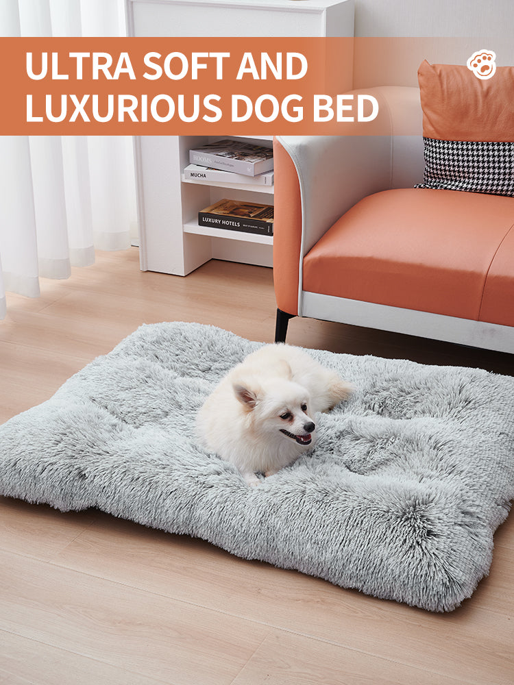 KFX-4890685 Plush Portable Large Dog Sofa Bed - Washable Pet Kennel with Sleep Protector