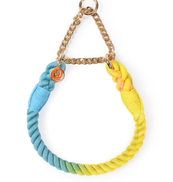 KFX-4891197 Braided Cotton Dog Collar - Explosion-Proof, All-Season Fit for Sizes S, M, L