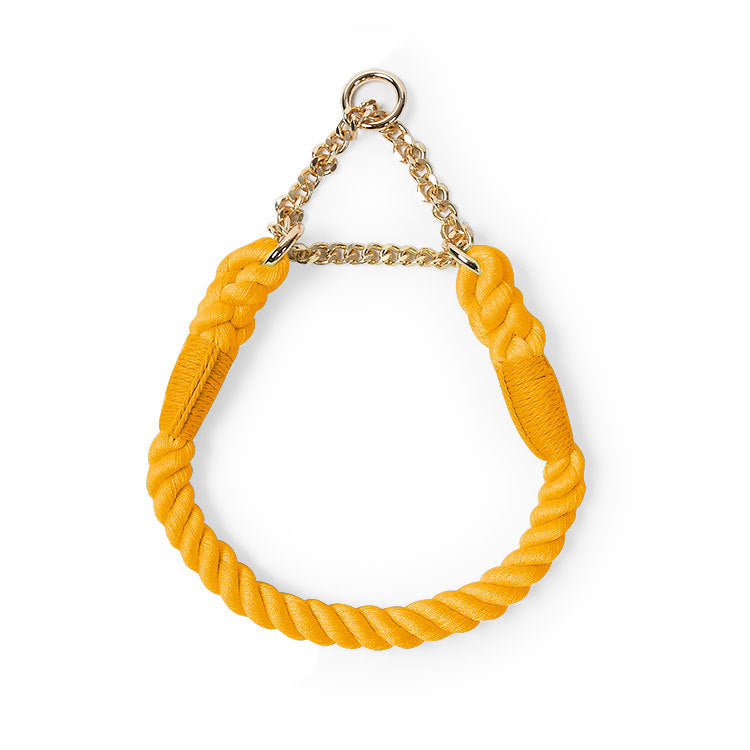 KFX-4891197 Braided Cotton Dog Collar - Explosion-Proof, All-Season Fit for Sizes S, M, L