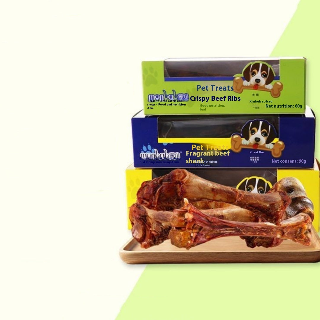 KFX-4891837 Long Lasting Beef Marrow Bone Dog Snacks - Small, Medium, Large Sizes Available