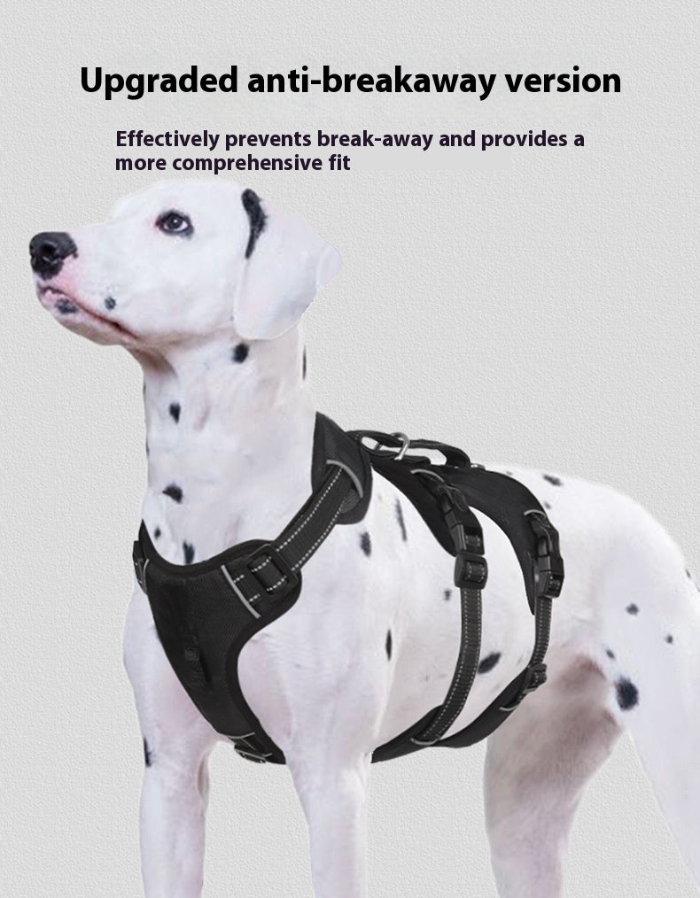KFX-4892477 Durable Oxford Cloth Dog Chest Strap with Hand Holding Rope for Big Dogs