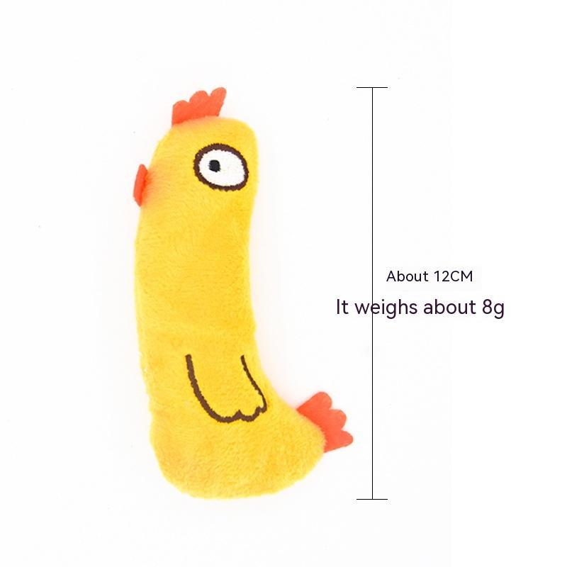 KFX-4892861 Cat Plush Toy with Catnip - Bite-Resistant Interactive Animal Design, Various Colors Available