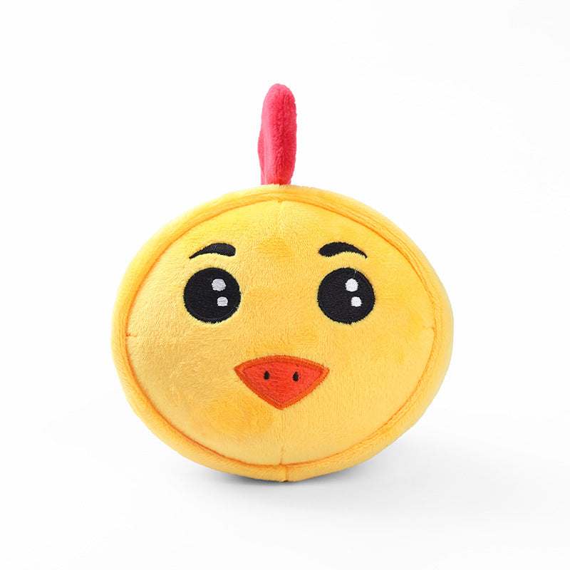 KFX-4898621 Comfortable Plush Teething Toys for Pets - Bite Resistant Animal Design in Various Colors