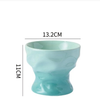 KFX-4899133 Ceramic Cat and Dog Bowl with Cervical Spine Protection - Available in Multiple Colors