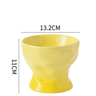 KFX-4899133 Ceramic Cat and Dog Bowl with Cervical Spine Protection - Available in Multiple Colors