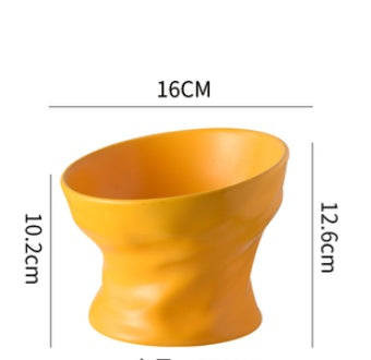 KFX-4899133 Ceramic Cat and Dog Bowl with Cervical Spine Protection - Available in Multiple Colors