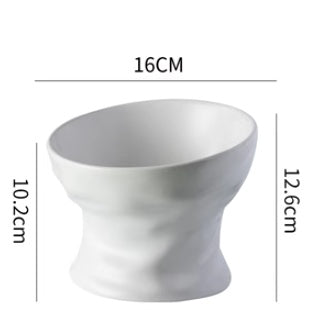 KFX-4899133 Ceramic Cat and Dog Bowl with Cervical Spine Protection - Available in Multiple Colors
