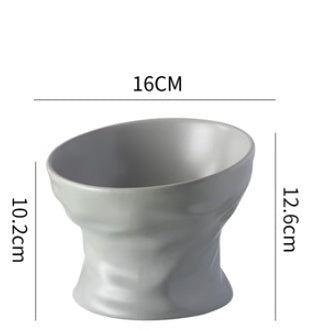 KFX-4899133 Ceramic Cat and Dog Bowl with Cervical Spine Protection - Available in Multiple Colors