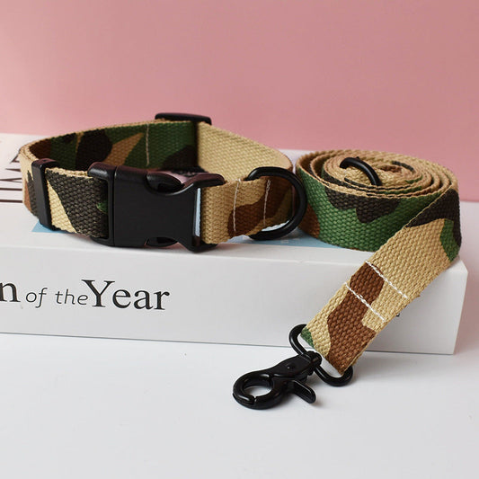 KFX-4900925 Ethnic Style Nylon Pet Collar and Leash Set for Outdoor Dog Walking