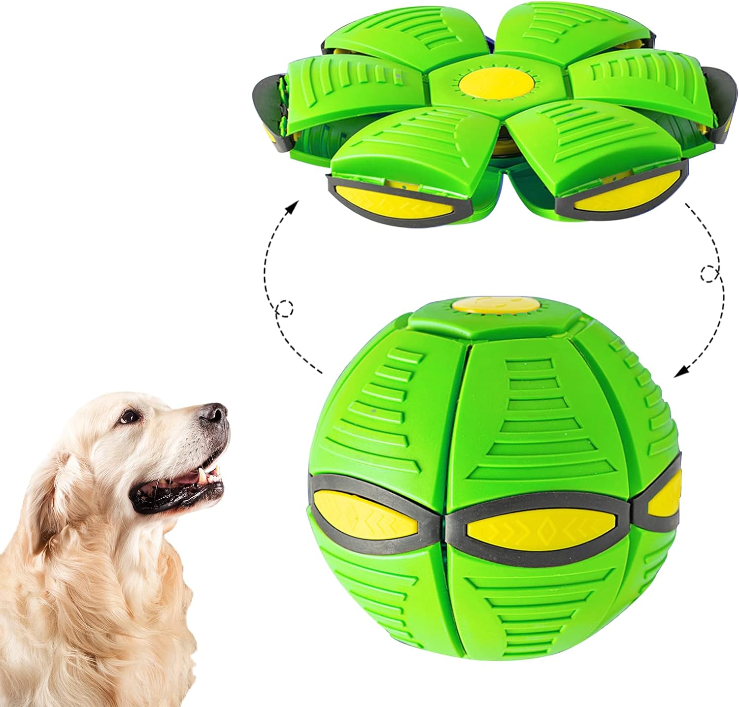 KFX-4902205 Magic Flying Saucer Ball with Lights for Dogs and Kids - Interactive Outdoor Toy