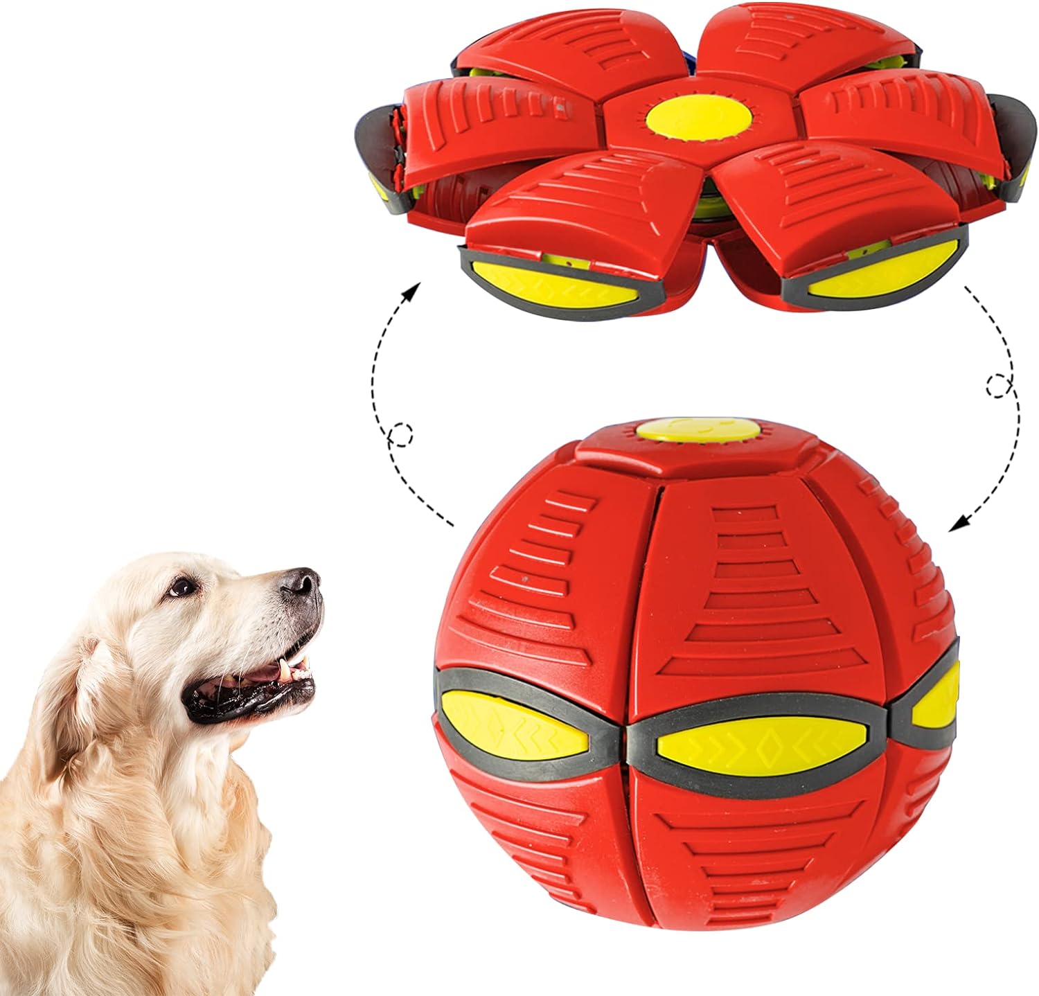KFX-4902205 Magic Flying Saucer Ball with Lights for Dogs and Kids - Interactive Outdoor Toy