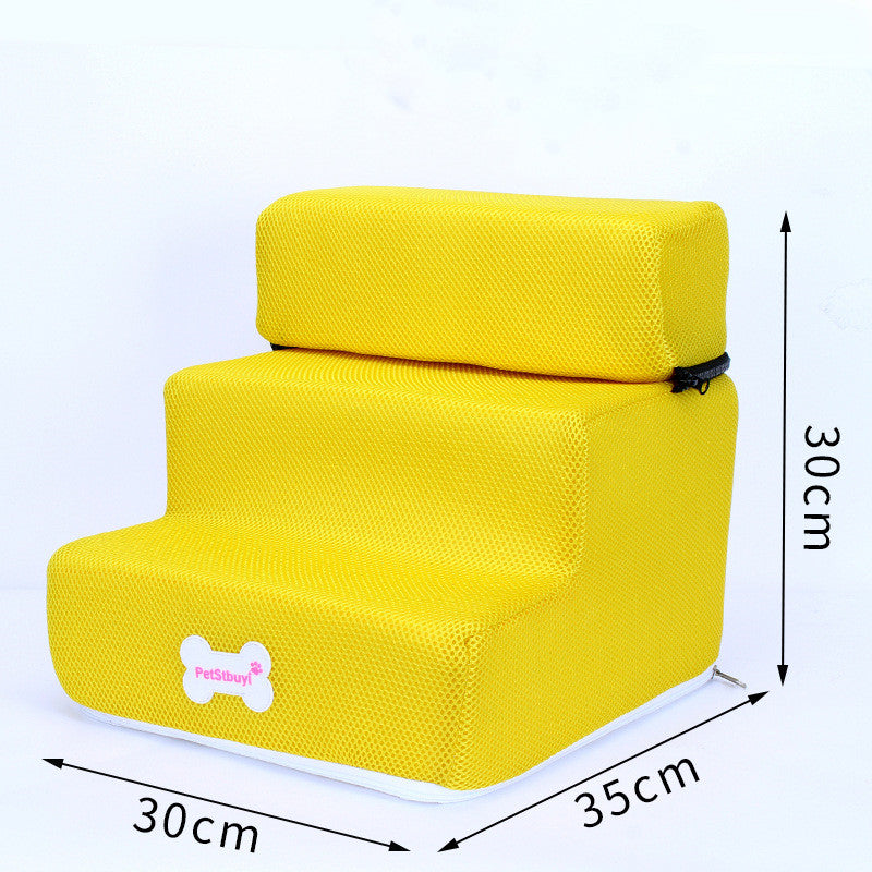 KFX-4903101 Pet Climbing Ladder with High Resilience Sponge Steps for Easy Bed Access